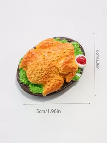 1 件/2 件/4 件 3D 薯条和汉堡树脂冰箱贴，创意家居装饰贴纸最佳礼物生日学校装饰学校惊喜宿舍装饰返校 - 1件 - 查看 21