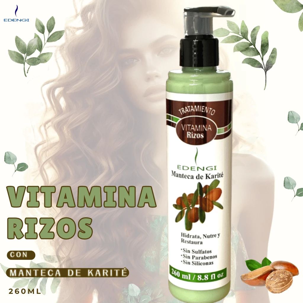 Tratamiento Vitamina Rizos 260ml Edengi | Rizos Perfectos - Jojoba - Ver 1