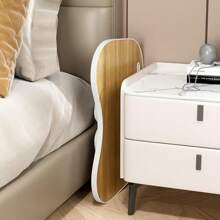 DYJ DAYIKA-S Laptop Bed Table, Portable Foldable Laptop Bed Table With Storage Drawers And Cup Holders, Laptop Stand Tray Table, Floor Table, Dish Tray, Suitable For Eating, Reading, And Working - 核桃面-白邊 - 查看 3