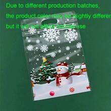 10 个装圣诞雪花礼品袋 - 透明糖果和零食礼品袋，适用于节日派对、新年、感恩节装饰礼品袋、礼品袋、圣诞节圣诞装饰、圣诞装饰品、圣诞袋、圣诞礼物 - 聖誕節款 - 查看 7
