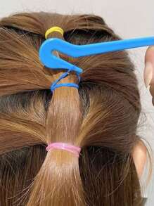 1 pieza Banda creativa desechable para cortar el cabello, herramienta elástica de goma para cortar el cabello sin enredos, color aleatorio
