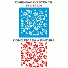 STENCIL 14 X 14 FLORAL WITH HOLLOW REPEATED FOR PAINTING ON FABRIC MDF WOOD WALL FLOOR PAPER T-SHIRT DISHTOWEL STENCIL - trắng - Xem 2