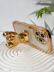 Wavy Electroplated Anti-Fall Phone Case + Full Set Of Phone Cases + Glitter Cardboard, Compatible With IPhone 11/12/13/14/15 Pro Max, Compatible With Galaxy S22/23/24+, Compatible With Oppo, Compatible With Vivo, Compatible With Redmi 13c+, Compatible With MOTO G, Compatible With Redmi NOTE 13c/12/11 PRO Waterproof Shockproof Scratch Resistant - Gold - View 8