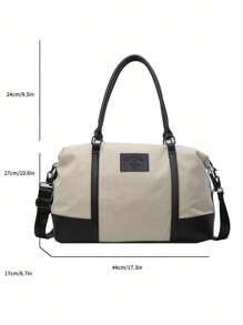 Fashionable Color Block Style Travel Bag With Large Capacity, Can Be Carried By Hand, Shoulder Or Cross-Body, Suitable For Short-Term Travel, Vacation, Gym And Other Occasions Back To School School Bag Travel Essentials Travel Organizer For Beach Summer Vacation For Suitcase Overnight Bag Gym Bag Duffle Bag Weekend Bag Duffel Bag For Luggage Carry On Bag College Bag Luggage Bags Weekender Bag Hospital Bag Holiday Winter Back To School Supplies