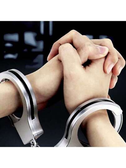 假手铐，警察局长与小偷角色扮演道具，有趣的派对游戏物品，适合作为生日、圣诞派对用品、警察派对、服装