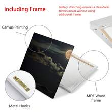 1 tấm áp phích vải canvas cảnh đêm trăng không khung - Nghệ thuật hiện đại trang trí tường và trang trí cho phòng ngủ, phòng khách, hành lang - Ý tưởng quà tặng trang trí phòng và trang trí mùa đông hoàn hảo - Nhiều màu - Xem 6