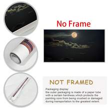 1 tấm áp phích vải canvas cảnh đêm trăng không khung - Nghệ thuật hiện đại trang trí tường và trang trí cho phòng ngủ, phòng khách, hành lang - Ý tưởng quà tặng trang trí phòng và trang trí mùa đông hoàn hảo - Nhiều màu - Xem 4