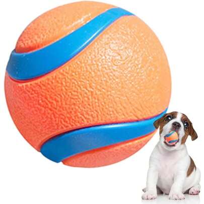 1PC Tough Dog Ball - Engaging Dog Plaything, Ultra Resilient Bounce Ball | Playmate For Fetching Fun, Canine Coaching Equipment, Resilient Tennis Ball For Energetic Chewers Puppies Dogs