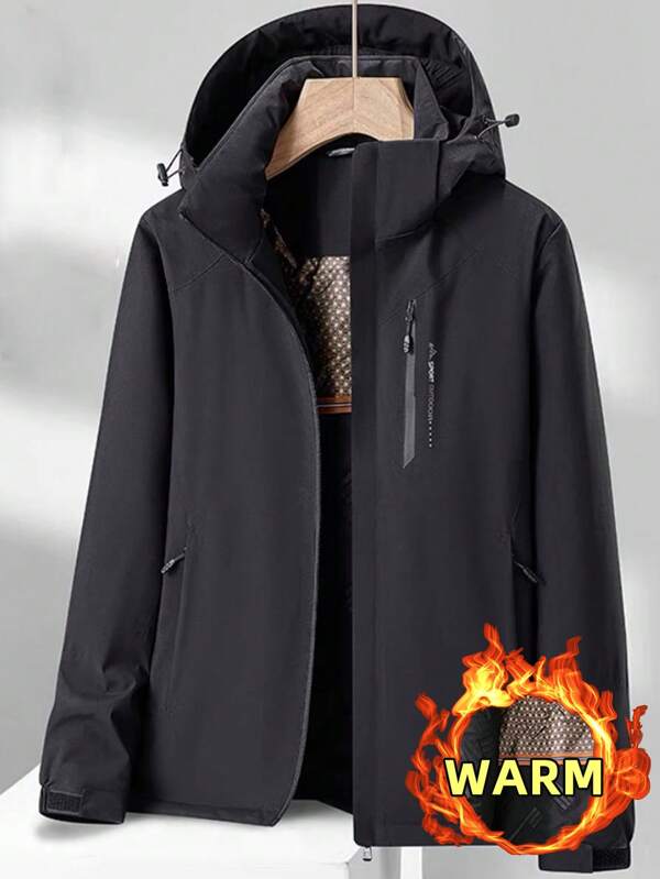 Women's Outdoor Thickened Waterproof & Windproof Jacket, Suitable For Hiking, Camping, Traveling, Outdoor Work