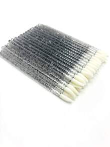 100pcs/50pcs/25pcs Professional Lip And Eyelash Brushes - High-Quality Disposable, Sparkling Crystal Lashes, Ultra-Fine Micro Brushes For Precise Eyelash Extension Applicator And Gentle Makeup Cleaner - Beauty Makeup Tools
