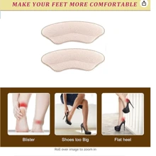 High Quality 8 Pieces (4pairs)Heel Clip Padding For Loose-Fitting Shoes, Heel Pad For Men And Women With Shoes That Are Too Big, Padding Improves Shoe Fit And Comfort And Prevents Heel Slipping And Blistering (4pairs) (Black, Beige), For Women Men Sneakers Shoes, Casual Shoes, Women Pumps Women Heels