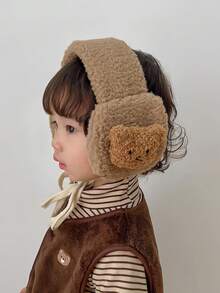 Bịt tai hoạt hình dễ thương cho trẻ em, Giữ ấm tai mùa đông cho bé gái, Bịt tai chống gió cho bé trai bé gái, Thích hợp cho các hoạt động ngoài trời từ 2-8 tuổi - Nhiều màu - Xem 1