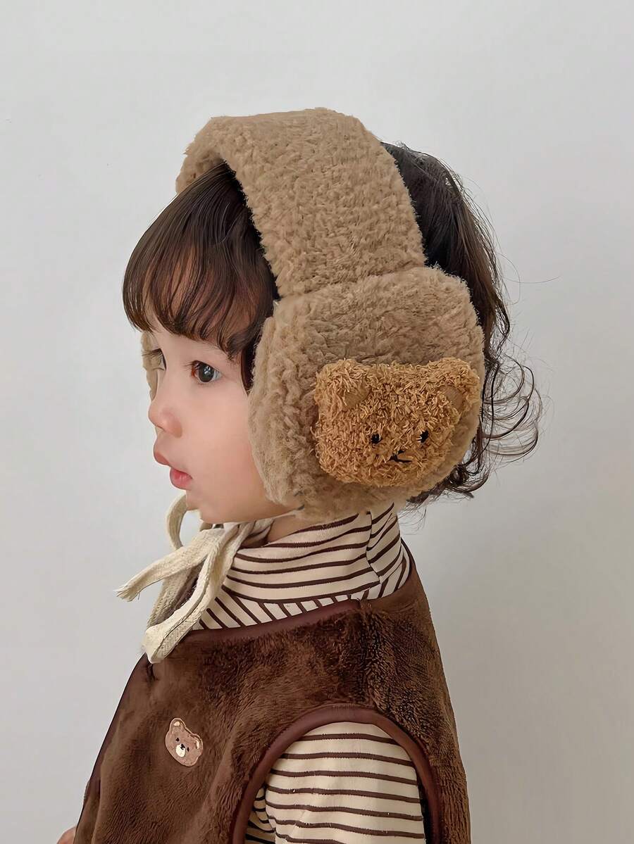 Bịt tai hoạt hình dễ thương cho trẻ em, Giữ ấm tai mùa đông cho bé gái, Bịt tai chống gió cho bé trai bé gái, Thích hợp cho các hoạt động ngoài trời từ 2-8 tuổi - Nhiều màu - Xem 1