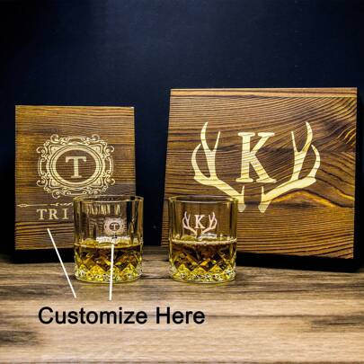 Personalized Engrave Whiskey Glass Set, Whiskey Glasses Personalized, Engraved Glass Set, Groomsman Gifts, Gifts For Dad Grandpa Husband Him, Personalized Whiskey Glass Cup, Gift For Men Husband Dad Grandpa, Men Whiskey Lover Gift, Groomsmen Gift, Best Man Gift, Groomsman Proposal, Easy To Clean, Exquisite, High-Quality Custom, Personalized, Unique Ideal Gifts For Her Her, Boyfriend, Girlfriend, Dad, Mom, Family, Friends, Son, Daughter, School Students, Workers, Kids School, Home, Office