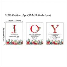 3 stuks, kerstmuurkunst Joy Print, moderne christelijke kerstmuurkunst, moderne religieuze kerstdecoratie, minimalistische muurdecoratie, geen lijst