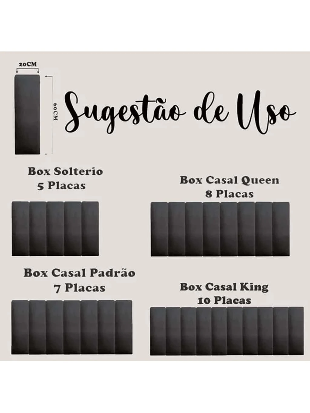 Cabeceiras Cama Casal King Size Casal 60x20 SHEIN Brasil