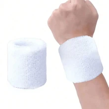 1 Pair Of Sweat-Absorbent, Breathable Sports Wristbands For Exercise, Football, Basketball, Running Gym Accessories