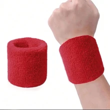 1 Pair Of Sweat-Absorbent, Breathable Sports Wristbands For Exercise, Football, Basketball, Running Gym Accessories