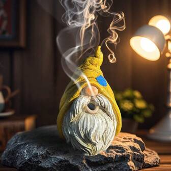 1pc Tree Resin Gnome Aromatherapy Ornament With Tweezers, No Fragrance Beads, Creative Incense Burner For Home, Living Room, Office, Gift Gifts Birthday Graduation Home Decor Christmas Decorations Room Decor Christmas, Christmas Gifts