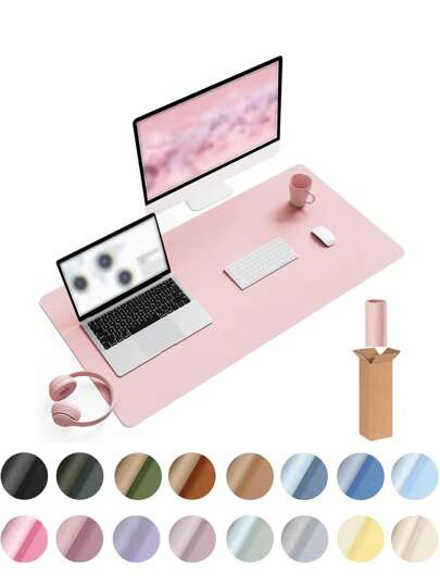 Tapete de mesa antiderrapante, mouse pad, protetor de mesa de PVC à prova d'água, mata-borrão de mesa grande ultrafino, tapete de escrita para laptop de fácil limpeza para trabalho de escritório/casa/decoração (rosa)