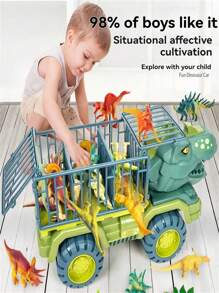 大型惯性恐龙玩具车-三角龙和霸王龙，与孩子互动培养恐龙兴趣 - 彩色 - 查看 6