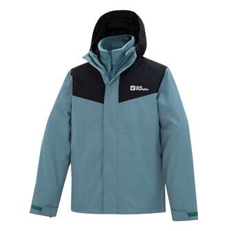 Jack Wolfskin Chaqueta deportiva informal para hombre, estilo outdoor, con forro polar cálido y diseño 3 en 1. Recomendamos pedir una talla más. 5122231-1499