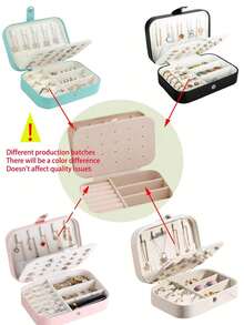 1pc Jewelry Organizer Box, Multi-Functional Storage Case For Necklace, Earring, Jewelry, Lipstick, Ring, Cosmetic - Multicolor - View 11