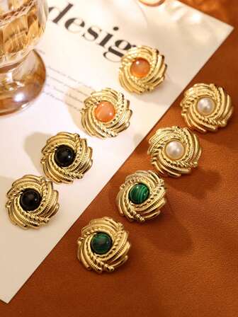 Leocuci עגילים צמודים לנשים עגילי זהב עבים לנשים עגילי וינטג' עגילים צמודים עגילי הצהרה