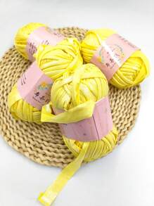 4pcs DIY Faux Leather Fabric Strips, Suitable For Crochet And Knitting - Total Weight 14.1 Oz (Approx. 390g/3.53oz), Length 36 Yards, Ideal For Making Bags, Blankets, Pillows And Rugs - Unique Metallic Colors, Polyester - Multicolor - View 32