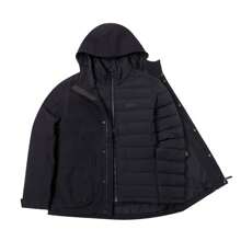 Jack Wolfskin Men's Outdoor Down Jacket MFO EC ROSSVOLL DOWN 3IN1 JKT, 75% Down, 25% Feather - Dark Navy - View 1