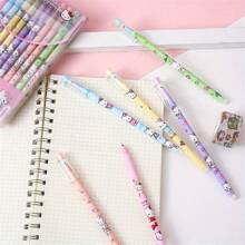 Sanrio 12 Packs Of Cute Hello Kitty Erasable Straight Pen, A High-Quality Writing Instrument With A Cute Cartoon Design, Perfect For Signatures And Stationery. - Multicolor - View 4