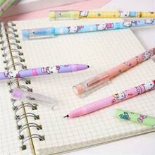 Sanrio 12 Packs Of Cute Hello Kitty Erasable Straight Pen, A High-Quality Writing Instrument With A Cute Cartoon Design, Perfect For Signatures And Stationery. - Multicolor - View 5