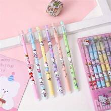 Sanrio 12 Packs Of Cute Hello Kitty Erasable Straight Pen, A High-Quality Writing Instrument With A Cute Cartoon Design, Perfect For Signatures And Stationery. - Multicolor - View 2