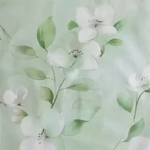 2pcs/Set Rose Flower Printed Blackout Window Curtain With Metal Grommets
