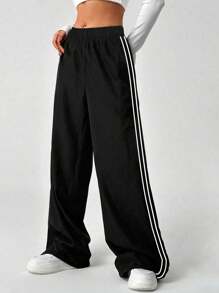 1 条青少年女孩休闲简约百搭直筒裤，适合健身、户外、春夏秋冬