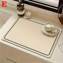 1 cái, Thảm làm khô khay, Thảm thoát nước bằng vải công nghệ Diatomal mềm hình học, Tấm lót máy pha cà phê siêu thấm chống trượt, Thảm trải bàn, Trang trí bàn ngoài trời, Thảm thoát nước, Đồ dùng nhà bếp gia dụng - Nhiều màu - Xem 16