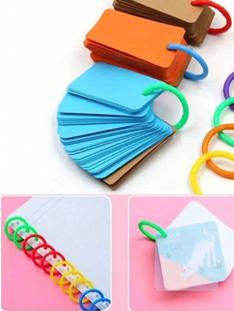 High Strength Removable Colorful LooseLeaf Rings, Dual Buckle Notebook