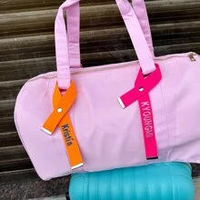 Etiquetas personalizadas de equipaje tejidas de colores - Cintas bordadas personalizadas para mochilas, etiquetas de equipaje, idea de regalo única, fácil de adjuntar y desprender, versátil, de gran capacidad, funcional, plegable, práctica, minimalista, kawaii, vibraciones de vacaciones/vacaciones, ocio, básicos rosa intenso, azul real, verde, rojo burdeos, oro personalizado, único, regalos personalizados personalizados para mujeres, bolsa de aseo, regalos ideales para ella, novia, familia, amigos, niños, niñas rosas para aniversarios, para cumpleaños, para vacaciones/vacaciones, para la escuela, para exteriores/salidas/viajes/senderismo/estadio/deportes/escalada, regalos ideales para él, regalos ideales para ella, ella, familia, amigos, novia, para aniversarios, para cumpleaños, para vacaciones/vacaciones, para exteriores/salidas/viajes/senderismo/estadio/deportes/escalada, para negocios/viajes/trabajo/oficina, etiqueta de equipaje personalizada, estilo casual chic de la calle