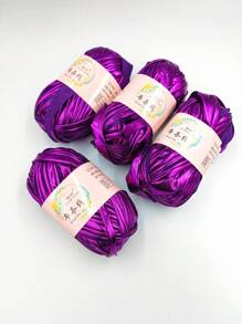 4pcs DIY Faux Leather Fabric Strips, Suitable For Crochet And Knitting - Total Weight 14.1 Oz (Approx. 390g/3.53oz), Length 36 Yards, Ideal For Making Bags, Blankets, Pillows And Rugs - Unique Metallic Colors, Polyester - Multicolor - View 22