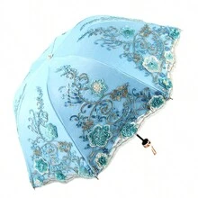 1 chiếc ô thủ công cổ điển có trang trí hoa táo gai - một miếng - Xem 9