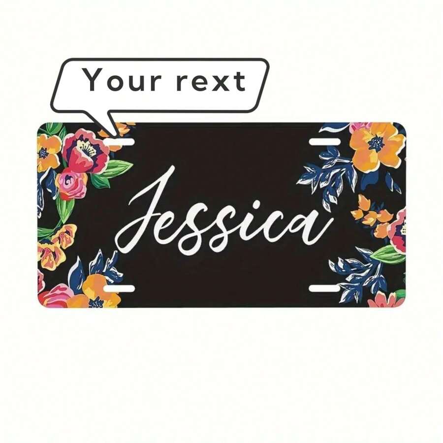 1 Pc Customized Metal Plaque Personalized Text Decoration Plate