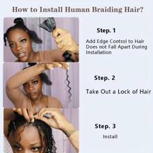 Body Wave Bulk Hair Extensions For Braiding Brazilian Remy Human Hair Braiding No Weft 2 Bundles/Pack 100g For Boho Knotless Braids Wholesale Hair Human Hair Bulk No Weft Natural Black - Natural Black - View 11