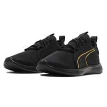 Puma Women Mesh Running Shoes, Outdoor Casual Cushioned Training Sneakers - Black-gold - View 1