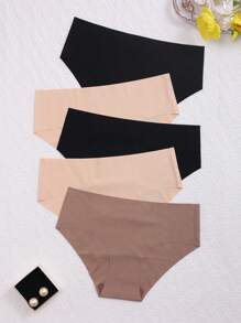 5-Pack Seamless Ladies Panties, Stretch Comfort Shaping Panty Briefs