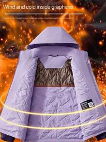 Women's Outdoor Windbreaker Jacket, Thicken Suitable For Hiking, Camping, Outdoor Work