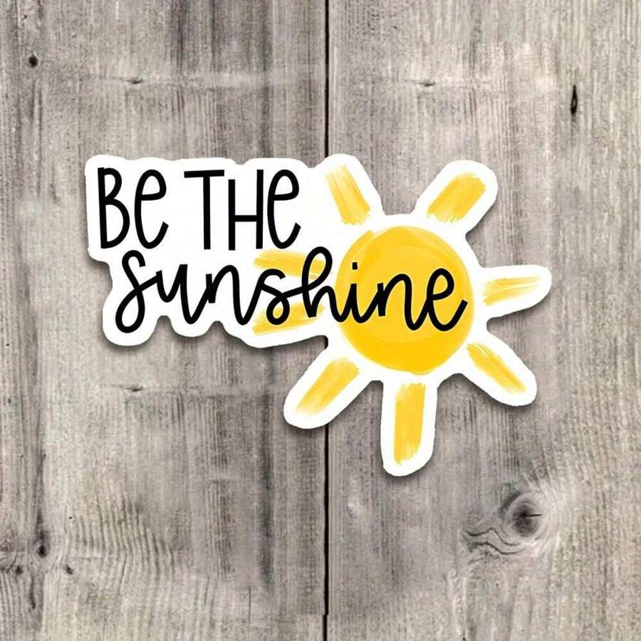 1 个 3 英寸“Be The Sunshine”积极氛围贴纸 - 非常适合 iPad、Kindle、水瓶、书籍、笔记本电脑、笔记本、日记本、计划器、宿舍、教室装饰和自我护理包 - 送给学生、教师和那些传播积极性的人的一份明亮礼物 - 非常适合装饰学习区、健康套件和令人振奋的礼物 - 3吋/7.62厘米 - 查看 1