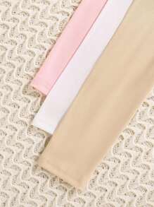 Conjunto de 3 piezas de ropa informal para niñas, que combina todo: Blusa de manga larga con estampado de personaje de dibujos animados y letras en inglés + Pantalón jogger de cintura elástica de unicolor, ropa cómoda y versátil para niñas en primavera y otoño