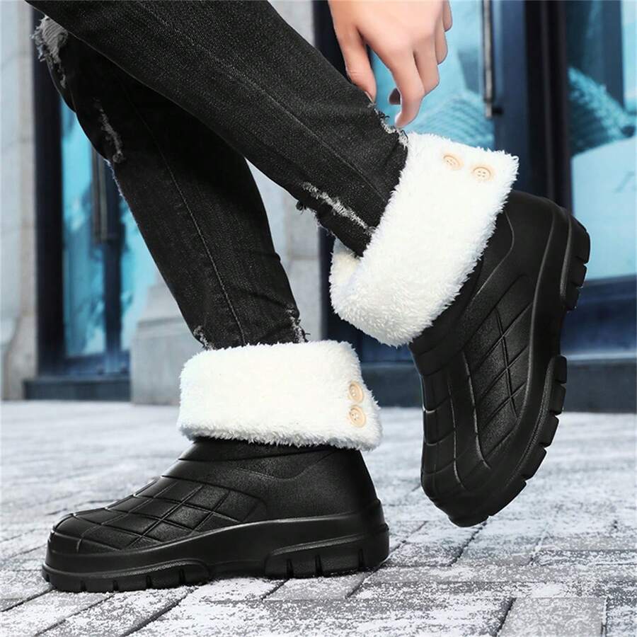 Women's Winter Fleece Lined Waterproof HighTop Snow Boots For Outdoor