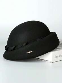 新款秋冬女士羊毛贝雷帽，时尚百搭大围礼品帽，卷边碗帽