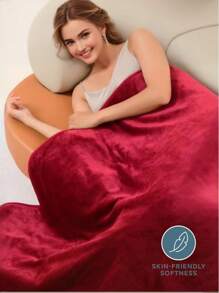 1pc Outdoor Warm Fleece Cloak Blanket, Thickened Shawl Blanket, Office Nap Throw Blanket, Casual Home Warm Blanket, Autumn/Winter